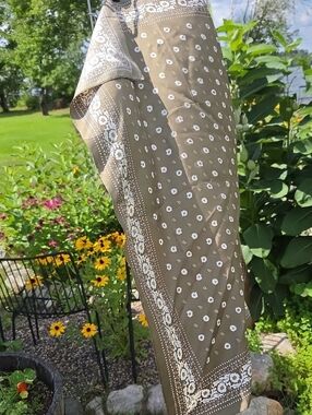 Madewell Medium Silk Bandana In Faded Ivy NWOT